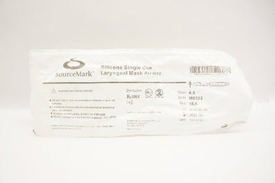 SourceMark M0322 Silicone Laryngeal Mask Airway Size 4, 110-154lbs <30ml/60cm(x)